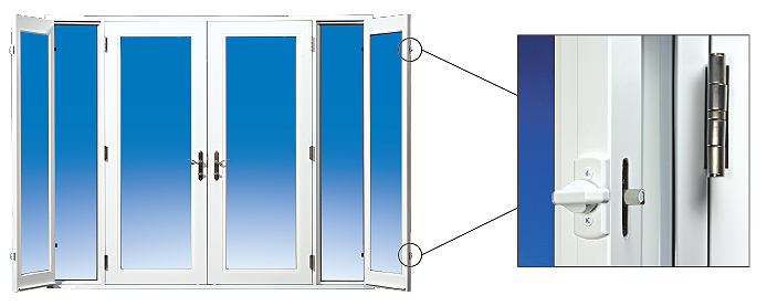 swinging french door with sidelights