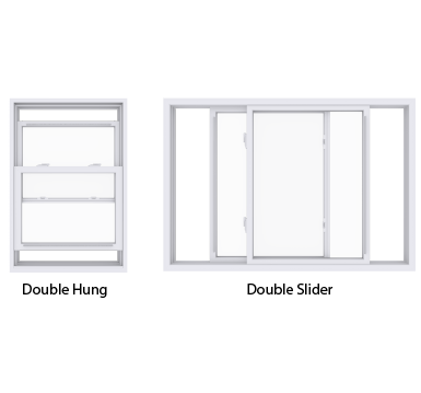 double hung windows and double slider windows